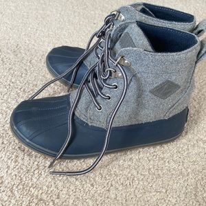 Sperry Top-Sider Bowline Duck Boot Grey Navy - Boys Size 3M